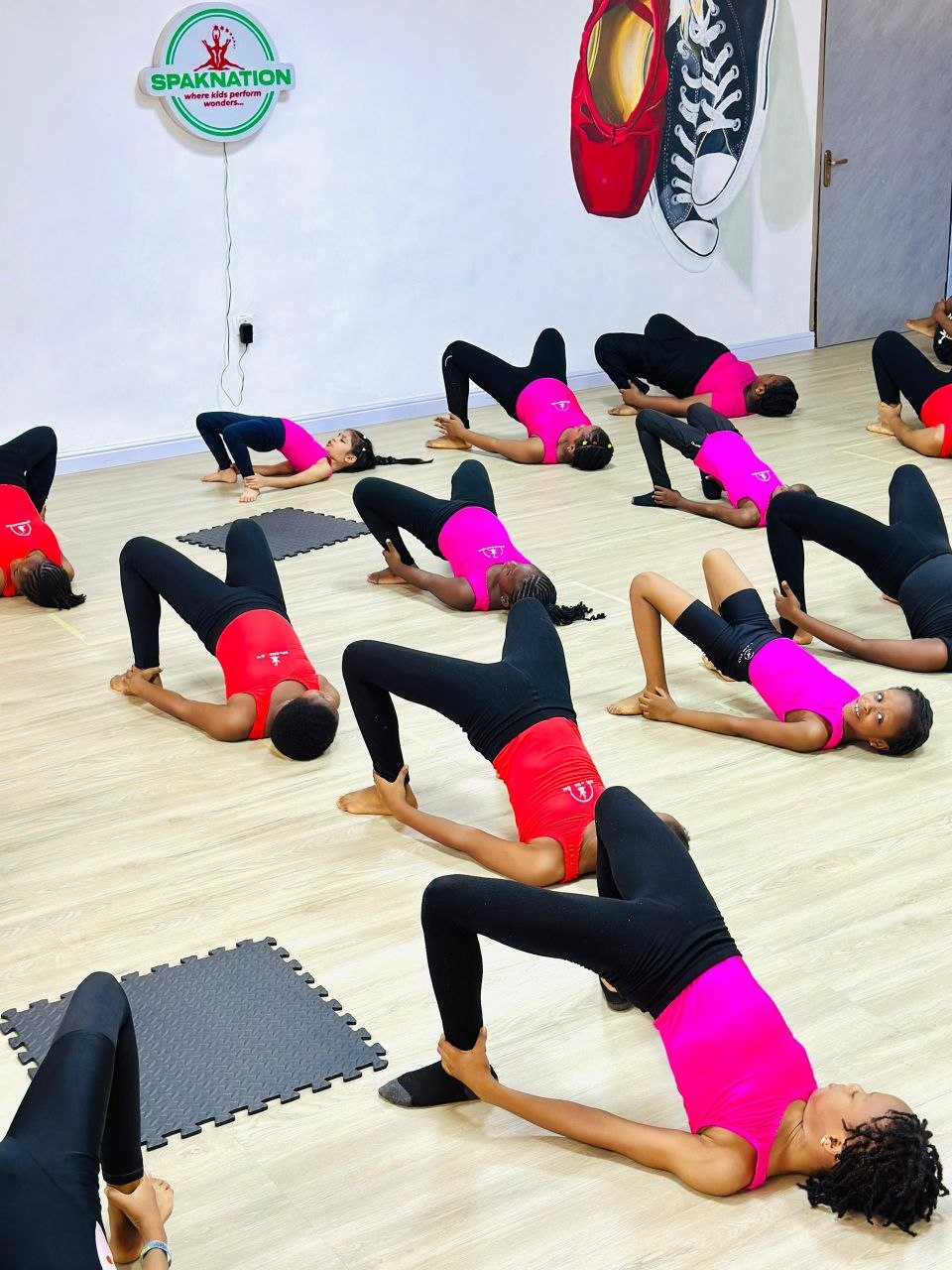Dancers rehearsing in studio
